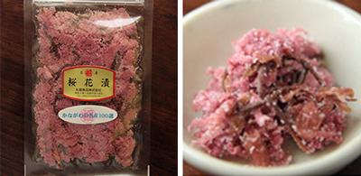 昔ながらの製法でつくられた、丸福食品の桜の花の塩漬け