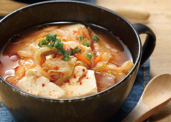 レンチン♪豆腐のキムチスープのイメージ写真
