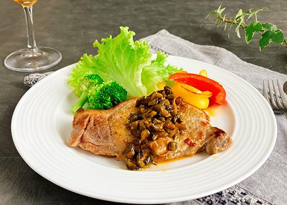 キューちゃん黄身がけポークソテーのイメージ写真